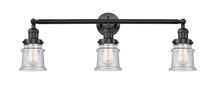  205-BK-G184S - Canton - 3 Light - 30 inch - Matte Black - Bath Vanity Light