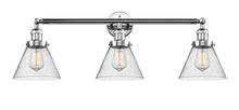  205-PC-G44 - Cone - 3 Light - 32 inch - Polished Chrome - Bath Vanity Light