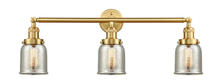  205-SG-G58 - Bell - 3 Light - 30 inch - Satin Gold - Bath Vanity Light