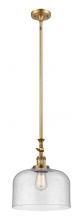  206-BB-G74-L-LED - Bell - 1 Light - 12 inch - Brushed Brass - Stem Hung - Mini Pendant