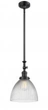  206-BK-G222 - Seneca Falls - 1 Light - 10 inch - Matte Black - Stem Hung - Mini Pendant