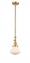  206-SG-G321 - Olean - 1 Light - 7 inch - Satin Gold - Stem Hung - Mini Pendant