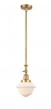  206-SG-G531 - Oxford - 1 Light - 7 inch - Satin Gold - Stem Hung - Mini Pendant