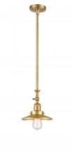  206-SG-M4 - Railroad - 1 Light - 8 inch - Satin Gold - Stem Hung - Mini Pendant