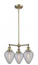  207-AB-G165 - Geneseo - 3 Light - 26 inch - Antique Brass - Stem Hung - Chandelier