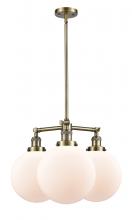  207-AB-G201-10 - Beacon - 3 Light - 24 inch - Antique Brass - Stem Hung - Chandelier