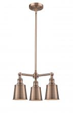  207-AC-M9-AC - Addison - 3 Light - 19 inch - Antique Copper - Stem Hung - Chandelier