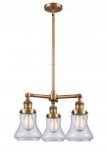 Innovations Lighting 207-BB-G192-LED - Bellmont - 3 Light - 18 inch - Brushed Brass - Stem Hung - Chandelier