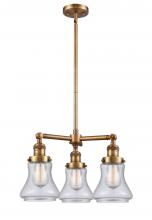 Innovations Lighting 207-BB-G194-LED - Bellmont - 3 Light - 18 inch - Brushed Brass - Stem Hung - Chandelier