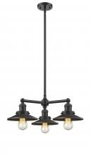 Innovations Lighting 207-OB-M5-LED - Railroad - 3 Light - 19 inch - Oil Rubbed Bronze - Stem Hung - Chandelier