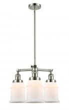  207-PN-G181 - Canton - 3 Light - 18 inch - Polished Nickel - Stem Hung - Chandelier