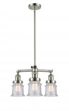  207-PN-G184S - Canton - 3 Light - 18 inch - Polished Nickel - Stem Hung - Chandelier