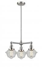 Innovations Lighting 207-SN-G534-LED - Oxford - 3 Light - 20 inch - Brushed Satin Nickel - Stem Hung - Chandelier