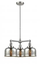 Innovations Lighting 207-SN-G78 - Bell - 3 Light - 22 inch - Brushed Satin Nickel - Stem Hung - Chandelier