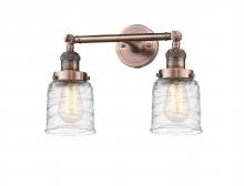  208-AC-G513 - Bell - 2 Light - 16 inch - Antique Copper - Bath Vanity Light