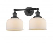  208-BK-G71 - Bell - 2 Light - 19 inch - Matte Black - Bath Vanity Light