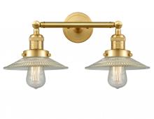  208-SG-G2 - Halophane - 2 Light - 18 inch - Satin Gold - Bath Vanity Light