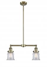  209-AB-G182S - Canton - 2 Light - 21 inch - Antique Brass - Stem Hung - Island Light