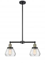  209-BAB-G172 - Fulton - 2 Light - 21 inch - Black Antique Brass - Stem Hung - Island Light