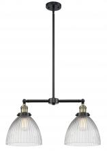  209-BAB-G222 - Seneca Falls - 2 Light - 21 inch - Black Antique Brass - Stem Hung - Island Light