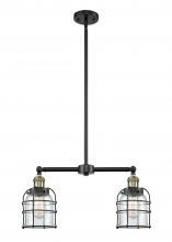  209-BAB-G52-CE - Bell Cage - 2 Light - 21 inch - Black Antique Brass - Stem Hung - Island Light