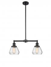  209-BK-G172 - Fulton - 2 Light - 21 inch - Matte Black - Stem Hung - Island Light