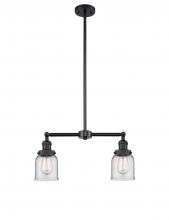  209-BK-G52 - Bell - 2 Light - 21 inch - Matte Black - Stem Hung - Island Light