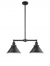  209-BK-M10-BK - Briarcliff - 2 Light - 21 inch - Matte Black - Stem Hung - Island Light