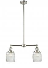  209-PN-G302 - Colton - 2 Light - 22 inch - Polished Nickel - Stem Hung - Island Light