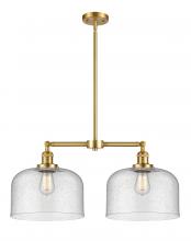 Innovations Lighting 209-SG-G74-L - Bell - 2 Light - 21 inch - Satin Gold - Stem Hung - Island Light