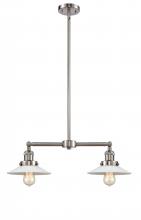  209-SN-G1 - Halophane - 2 Light - 21 inch - Brushed Satin Nickel - Stem Hung - Island Light