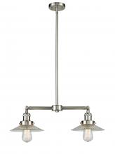  209-SN-G2 - Halophane - 2 Light - 21 inch - Brushed Satin Nickel - Stem Hung - Island Light