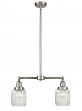  209-SN-G302 - Colton - 2 Light - 22 inch - Brushed Satin Nickel - Stem Hung - Island Light