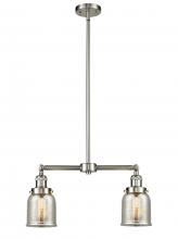  209-SN-G58 - Bell - 2 Light - 21 inch - Brushed Satin Nickel - Stem Hung - Island Light