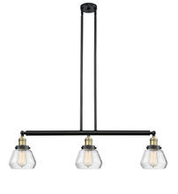  213-BAB-G172 - Fulton - 3 Light - 39 inch - Black Antique Brass - Stem Hung - Island Light