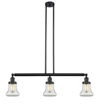  213-BK-G192 - Bellmont - 3 Light - 39 inch - Matte Black - Stem Hung - Island Light