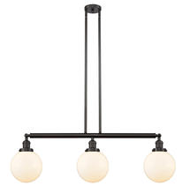 Innovations Lighting 213-OB-G201-8 - Beacon - 3 Light - 41 inch - Oil Rubbed Bronze - Stem Hung - Island Light