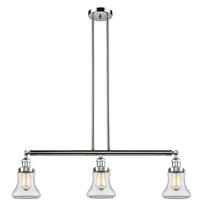  213-PC-G192 - Bellmont - 3 Light - 39 inch - Polished Chrome - Stem Hung - Island Light