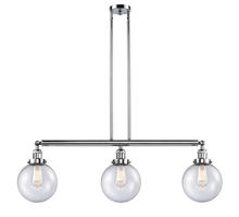 Innovations Lighting 213-PC-G204-8 - Beacon - 3 Light - 41 inch - Polished Chrome - Stem Hung - Island Light