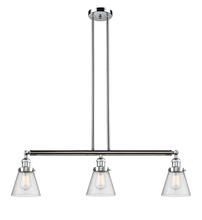 Innovations Lighting 213-PC-G64 - Cone - 3 Light - 39 inch - Polished Chrome - Stem Hung - Island Light