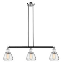  213-PN-G172 - Fulton - 3 Light - 39 inch - Polished Nickel - Stem Hung - Island Light