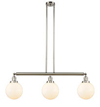 Innovations Lighting 213-PN-G201-8 - Beacon - 3 Light - 41 inch - Polished Nickel - Stem Hung - Island Light