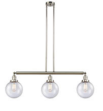 Innovations Lighting 213-PN-G204-8 - Beacon - 3 Light - 41 inch - Polished Nickel - Stem Hung - Island Light