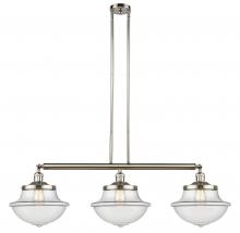  213-PN-G542 - Oxford - 3 Light - 42 inch - Polished Nickel - Stem Hung - Island Light