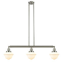  213-SN-G531 - Oxford - 3 Light - 40 inch - Brushed Satin Nickel - Stem Hung - Island Light