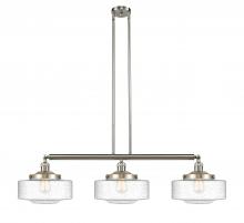 Innovations Lighting 213-SN-G694-12 - Bridgeton - 3 Light - 44 inch - Brushed Satin Nickel - Stem Hung - Island Light