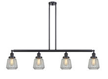  214-BK-G142-LED - Chatham - 4 Light - 51 inch - Matte Black - Stem Hung - Island Light