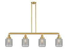  214-SG-G262 - Stanton - 4 Light - 51 inch - Satin Gold - Stem Hung - Island Light