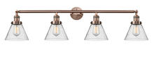  215-AC-G44 - Cone - 4 Light - 44 inch - Antique Copper - Bath Vanity Light