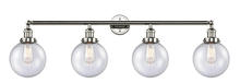 Innovations Lighting 215-PN-G204-8 - Beacon - 4 Light - 44 inch - Polished Nickel - Bath Vanity Light